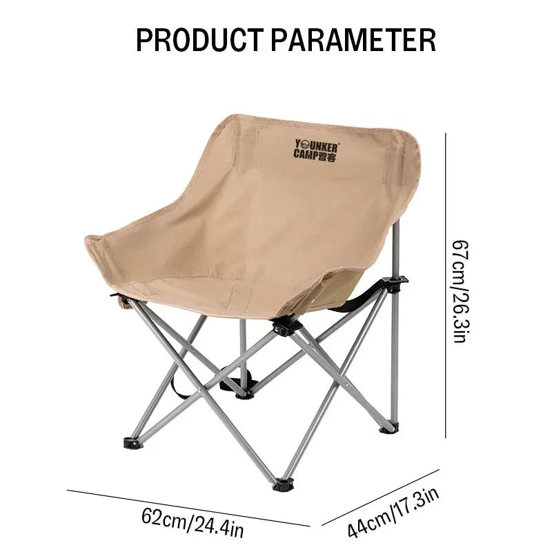 Outdoor Folding Moon Chair Portable Chair Camping Chair Picnic Gear Fishing Small Horse Stool Student Sketching