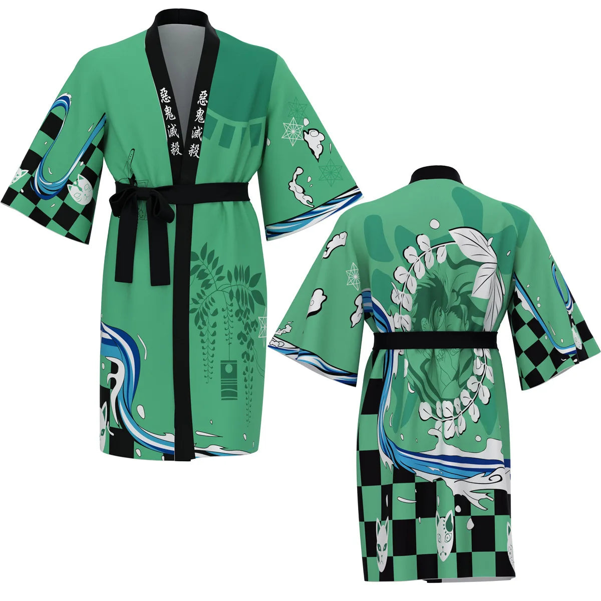 Demon Slayer Cosplay Cloak Tomioka Giyuu Cardigan Long Sleeve Kimono Kochou Kanae Costume Japanese Anime Haori Halloween Outfit