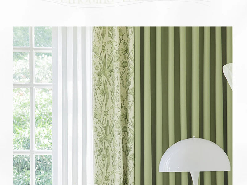 Retro Light Luxury Style Drapes Large Area Bedroom Full Blackout Curtain Home Living Room Drape Floor-to-ceiling Window Curtains