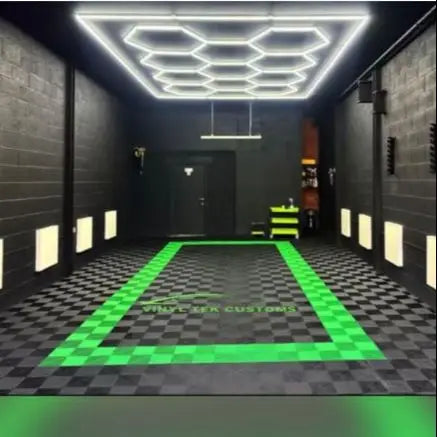 2.41*3.5M with Outline Hexagon Led Garage Lamp Inspection Hexagon Panel Light for Ceiling Wall Detailing Studio Poshing Workshop