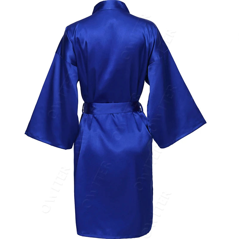 Bride Bridesmaid Robes Satin Solid Robe Orange Silk Robes for Women Ladies Satin Robe Women Wedding Robes