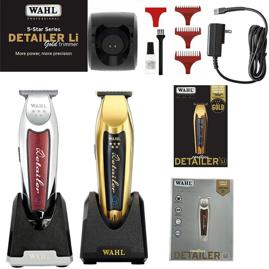 Wahl 8171 Professional 5-Star Cordless Detailer Li Hair Trimmer Extra-Wide T-Blade For Barbers