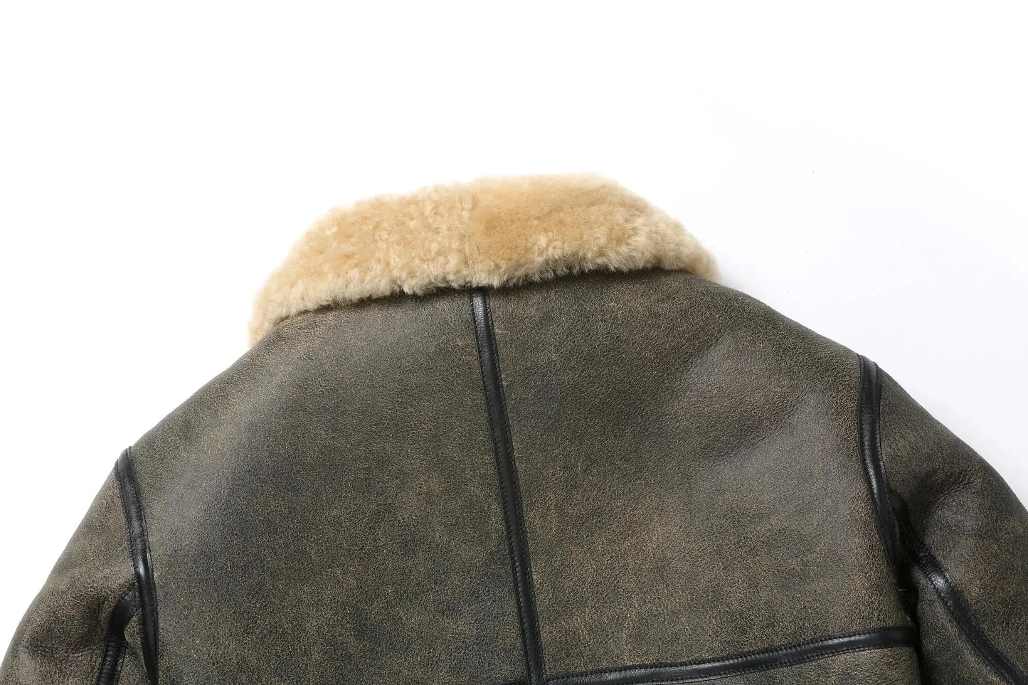 100% Natural Sheepskin Leather Jacket Winter Coat Real Fur Warm Explosive Style Sherpa Men's Large Motorcycle Fashion