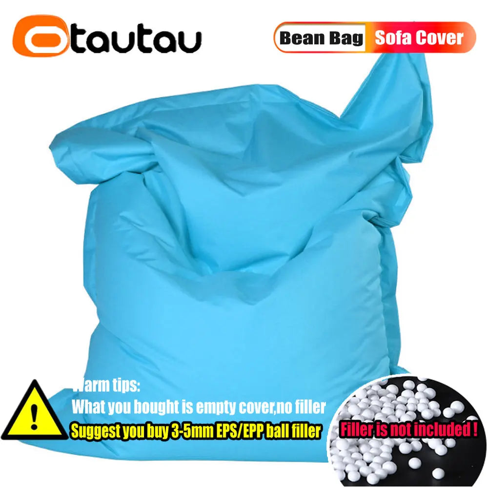 OTAUTAU 6ft Giant Floating Bean Bag Lounger Cover No Filler Outdoor Swimming Pool Pillowsac Garden Beach Beanbag Salon Sac DD034