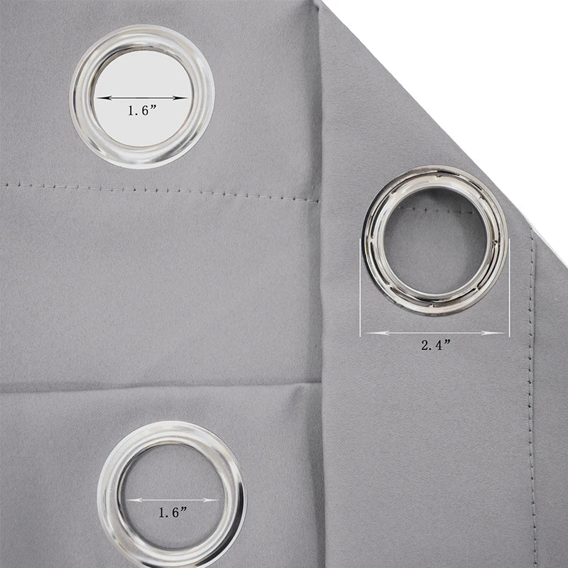 Top And Bottom Grommets Outdoors Waterproof Windproof Curtains Extra Large Graden Balcony Window Drapes