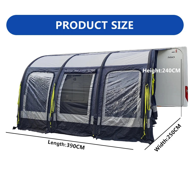 Waterproof People Camping Inflatable Caravan Air Tent Caravan RV Awning