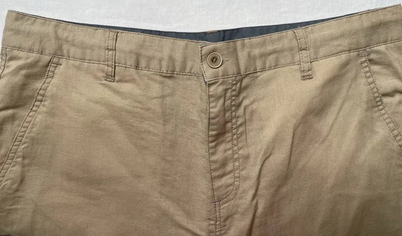 Designer new linen shorts men casual beach short men brand wild leisure solid Cargo shorts for men bermuda masculina bermudas