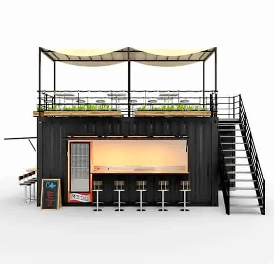 Outdoor Customized Prefabricated Design Container House Coffee Shop Bar