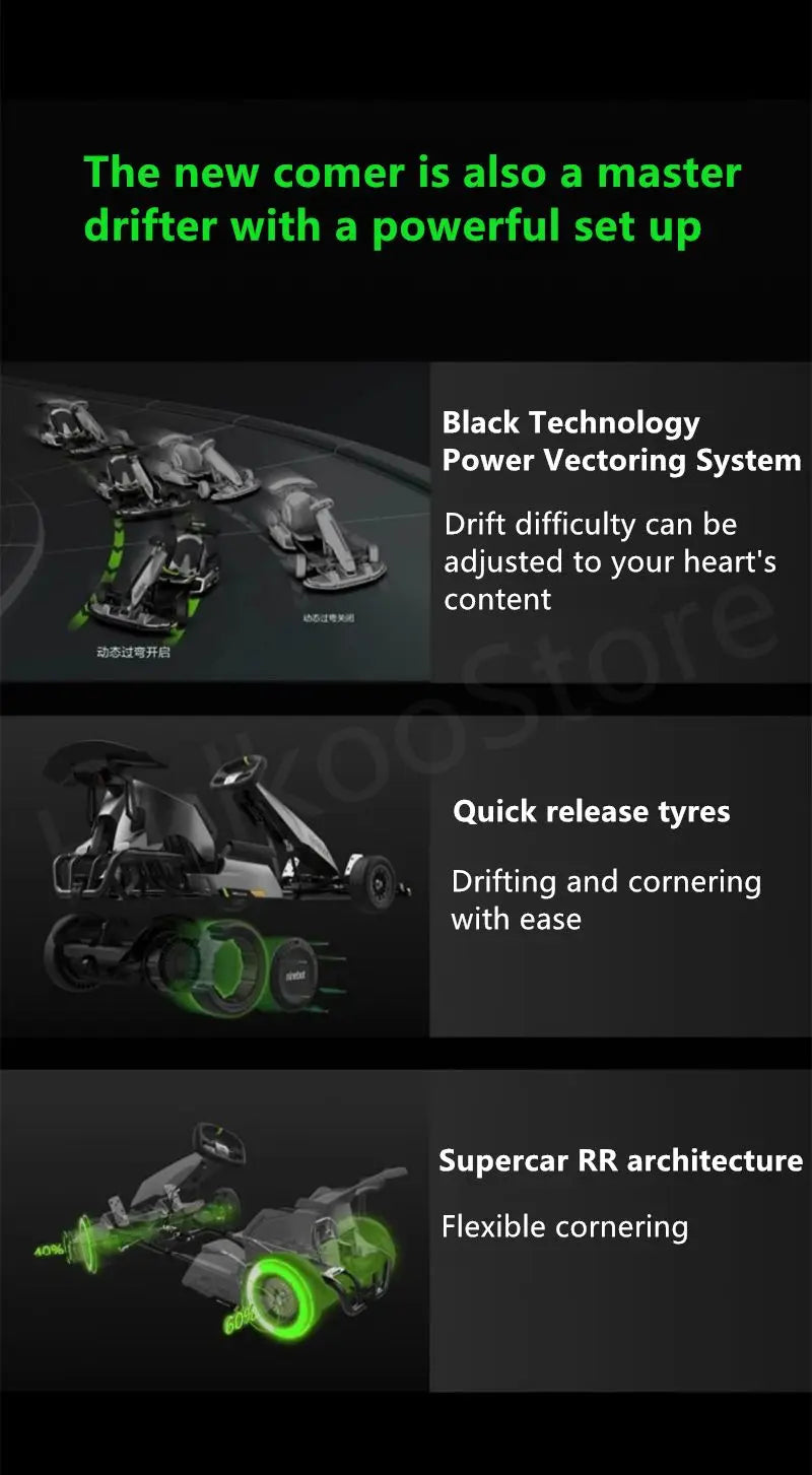 Pre-sale Ninebot By Segway Gokart Pro 2 Upgraded Version 63V 432Wh Battery 43KM/H Speed Go Kart Electric Self Balance Scooter