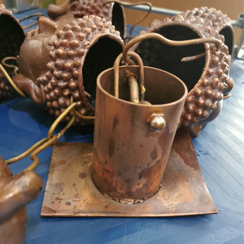 2.6m Water Diversion Chain Rain Bell Temple Eaves Drainage Chain Homestay Villa Japanese Courtyard Garden Copper Rain Guide Chai