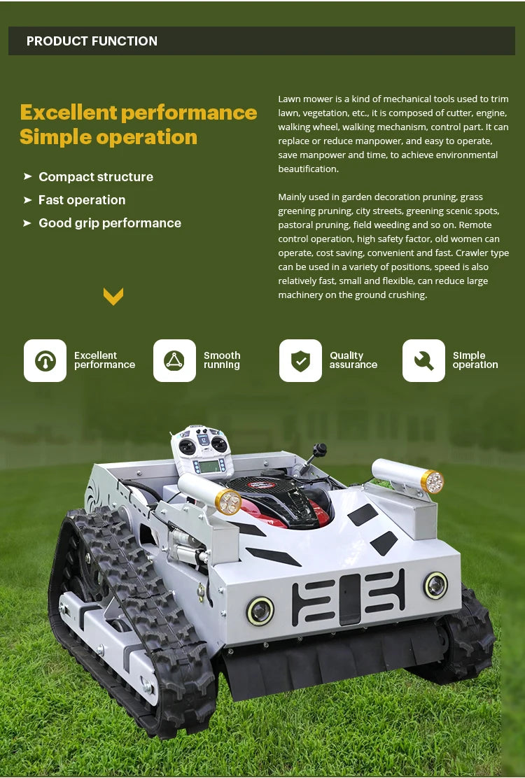 Factory direct supply smart zero turn commercial lawn mowers robot lawn mower grass cutter