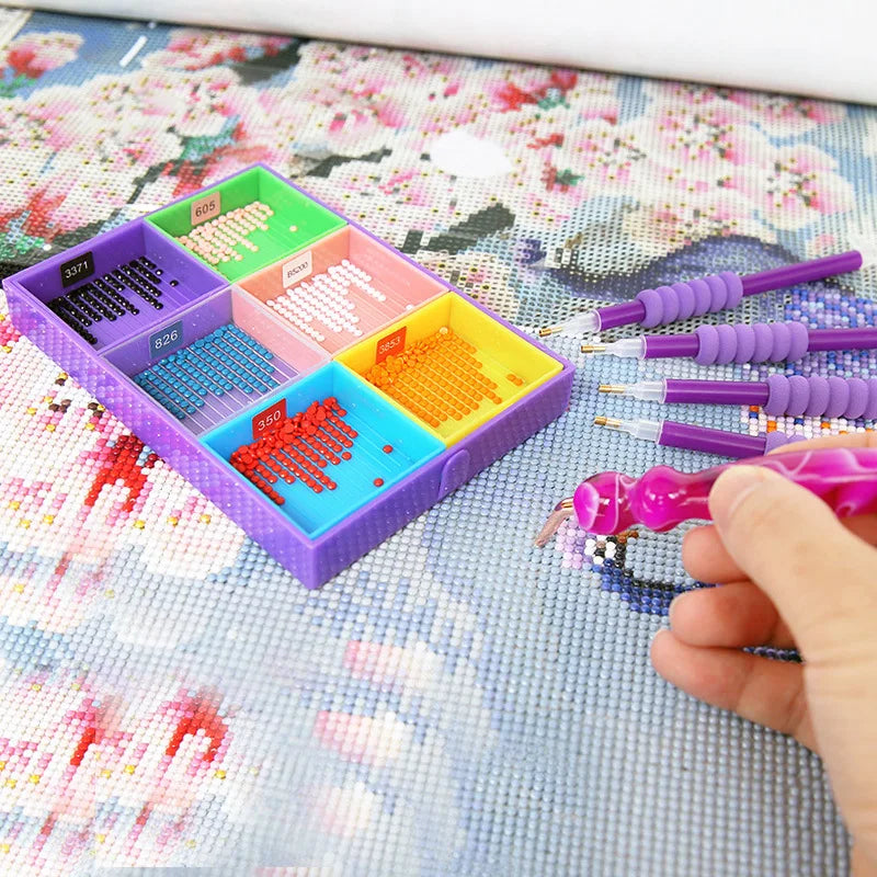 Diamond Painting Multifunctional turning drill tray DIY Diamond Storage tray Diamond Embroidery sieve drill tray Tool set