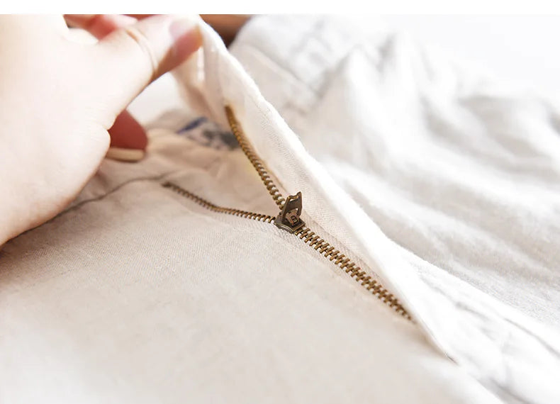 Top Selling Product In 2023 Spring Summer New Fashion 100% Linen Casual Pants Men Clothing Loose Straight Oversize Trousers