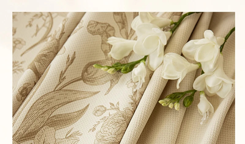 Retro Light Luxury Style Drapes Large Area Bedroom Full Blackout Curtain Home Living Room Drape Floor-to-ceiling Window Curtains