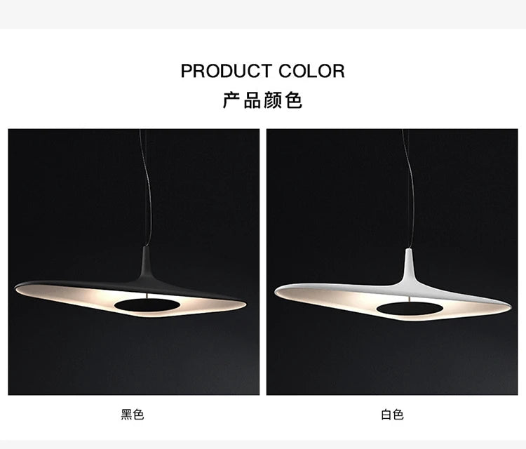 Italian Design Irregular Pendant Light for Dining Table Living Room Restaurant Black White Hanging Light Kitchen Island Lighting