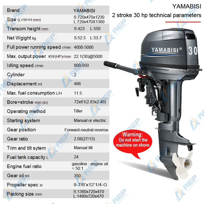 Look Here! YAMABISI 2 Stroke 15hp Outboard Motor Engine Long Shaft Boat Engine Compatible With  For Fisherman