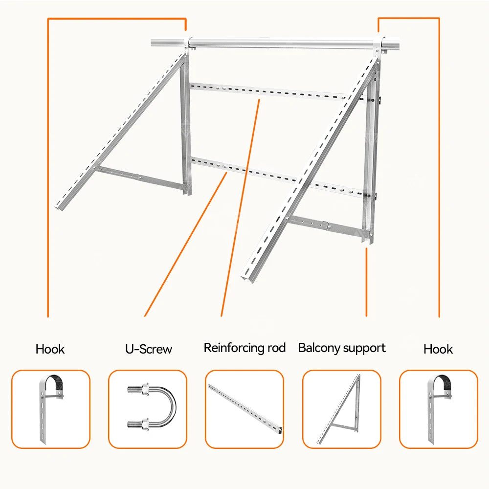 Solar racking for balconies Lightweight design Easy to install Robust racking Suitable for: balconies, gardens, wall mounting