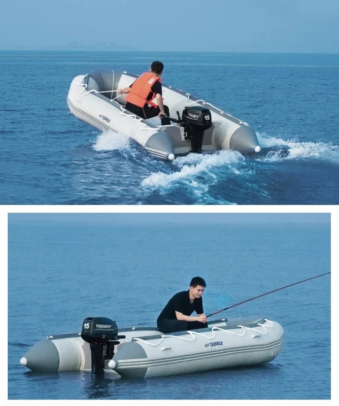Look Here! YAMABISI 2 Stroke 15hp Outboard Motor Engine Long Shaft Boat Engine Compatible With  For Fisherman