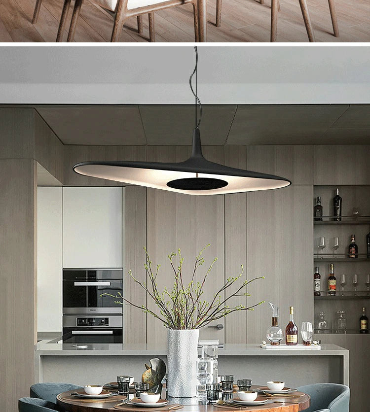 Italian Design Irregular Pendant Light for Dining Table Living Room Restaurant Black White Hanging Light Kitchen Island Lighting