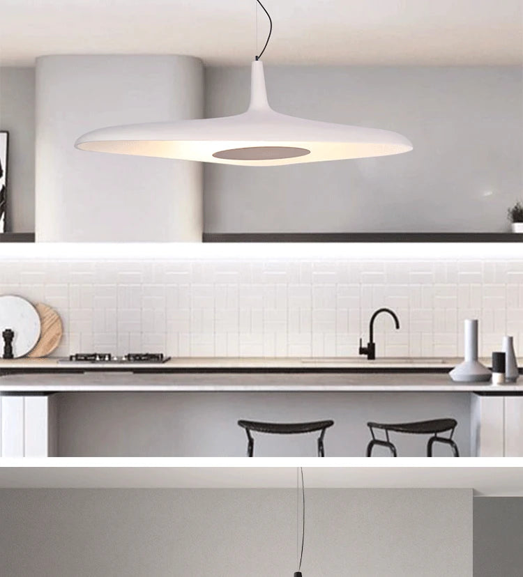 Italian Design Irregular Pendant Light for Dining Table Living Room Restaurant Black White Hanging Light Kitchen Island Lighting