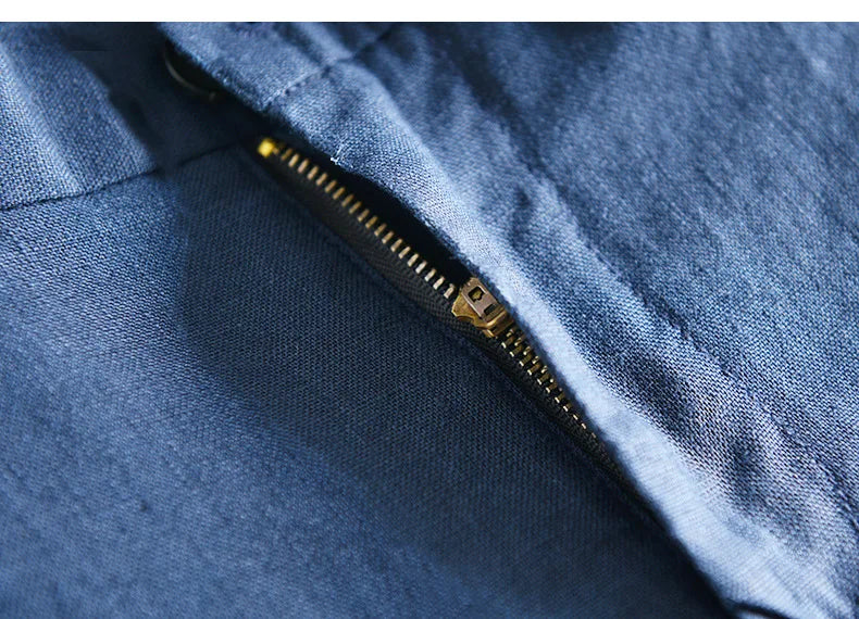Top Selling Product In 2023 Spring Summer New Fashion 100% Linen Casual Pants Men Clothing Loose Straight Oversize Trousers