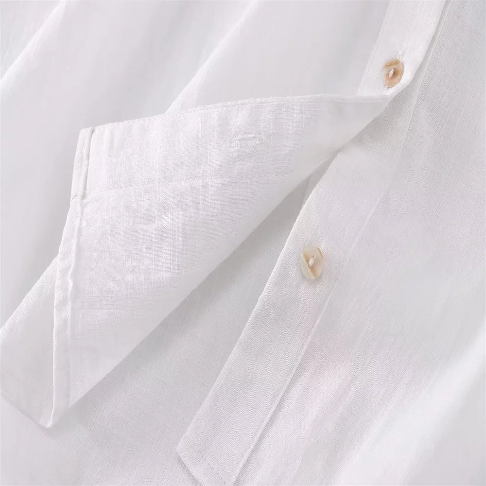 Kar&Otza 2024 Summer New Women's Fashion French Style Slimming Loose Fashion Women's Versatile Wide Sleeve V-neck Shirt