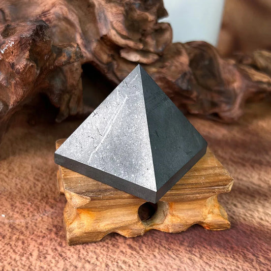 5CM Natural Crystal Schungite Black Shungite Pyramid Tower Energy Quartz Reiki Stones For Healing Fengshui Meditation Decoration