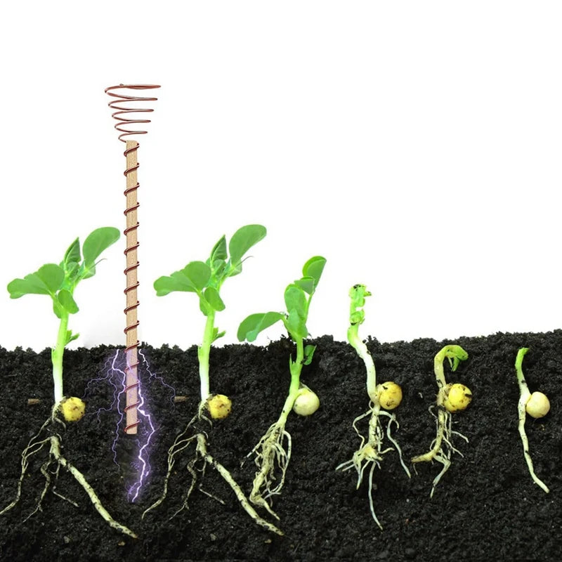 18 Pack Electroculture Plant Stakes,12" Electroculture Copper Gardening Antennas, Electroculture Gardening Copper Coil