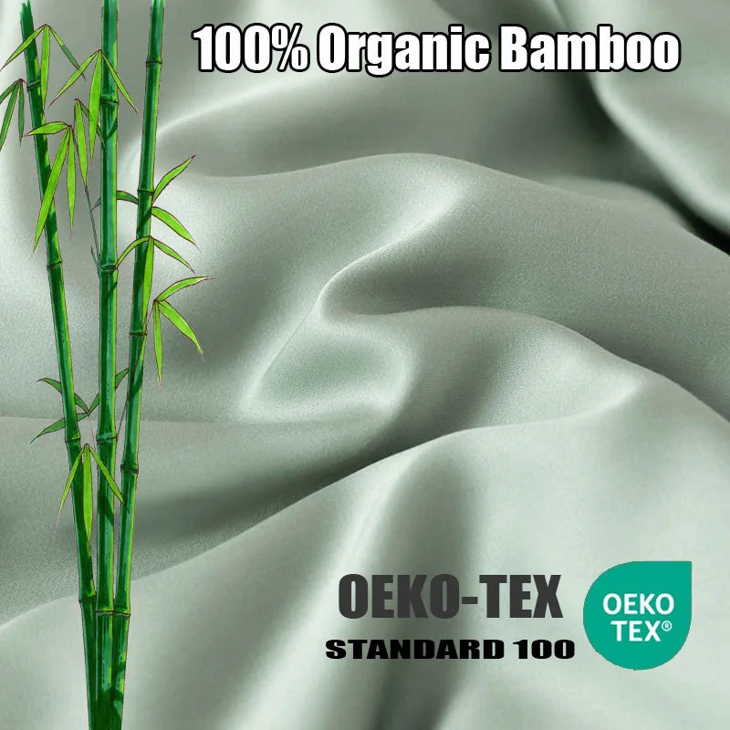 1Pcs Organic Bamboo Flat Bed Sheet Luxury Single Double Queen Size Flat Sheet (Pillowcase Need to Buy) 100% Bamboo Bed Linens
