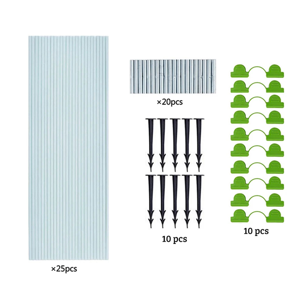 Greenhouse Hoops Set Gardening Folding Fiber Rod Set Greenhouse Seedling Arch Shed Bracket Garden Plant Hoop Grow Tunnel Support