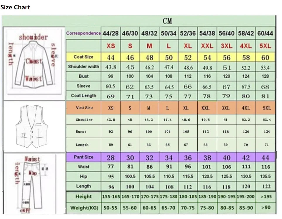 2-Piece Men's Printed Single Row One Button Suit Slim Korean Formal Dress For Groomsmen Wedding Clothing (Blazer+Pants)