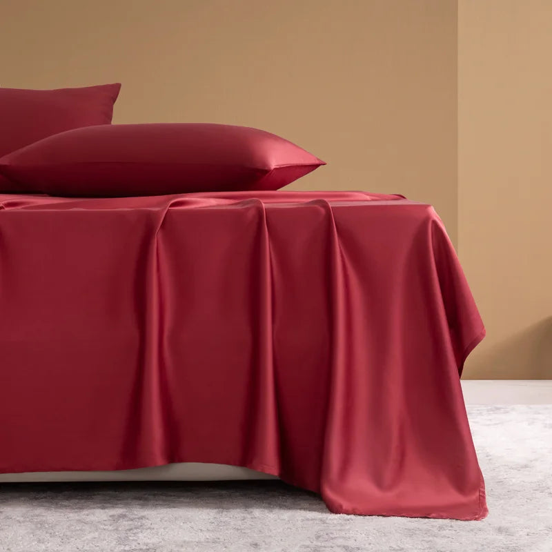 1Pcs Organic Bamboo Flat Bed Sheet Luxury Single Double Queen Size Flat Sheet (Pillowcase Need to Buy) 100% Bamboo Bed Linens