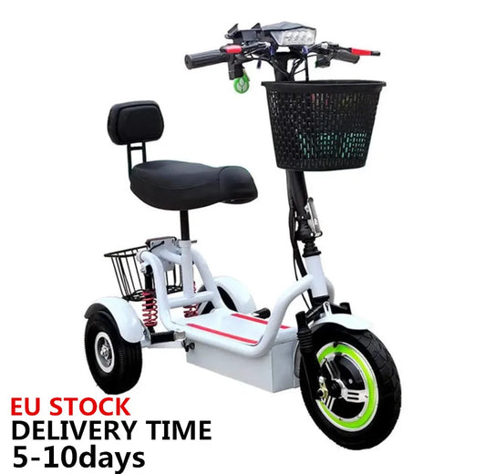 Electric Tricycle 12-Inch 48V 350W 40-50KM Adult Elderly Scooter Folding Mini Three-Wheel moto electrica e-bike electric scooter