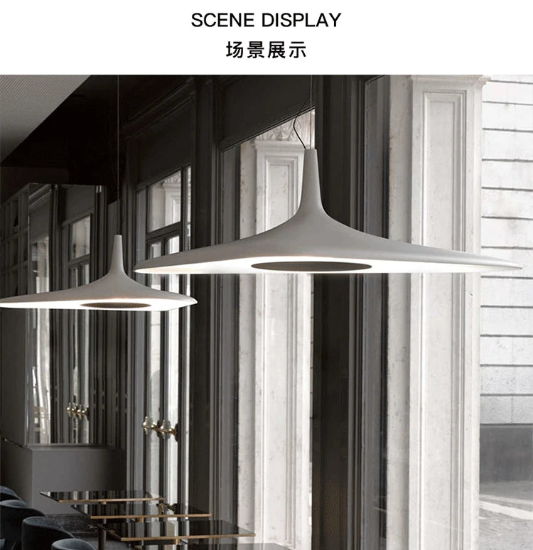 Italian Design Irregular Pendant Light for Dining Table Living Room Restaurant Black White Hanging Light Kitchen Island Lighting