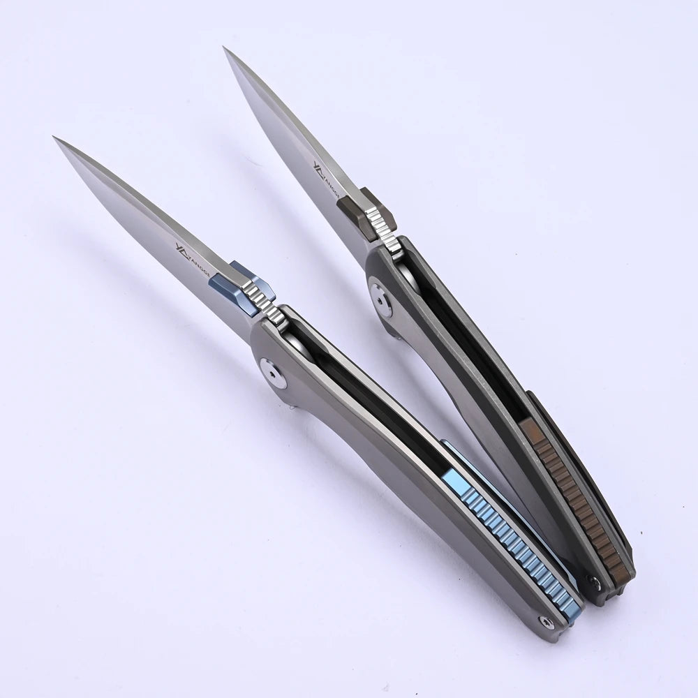YANGGE RIHE Design YG004 Folding Knife M390 Blade TC4 Titanium Handle Camping Outdoor Fishing Hiking Tactics Survivval EDC Tools