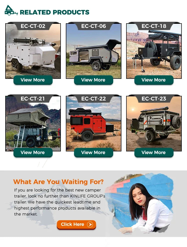 2022 Factory New High Quality Luxurious Accommodation 21ft Off Road Caravan With Toilet For Sale