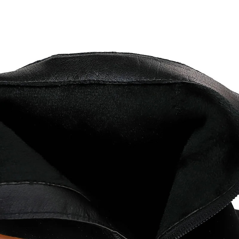 Women Ankle Length Flock Boots Fashion Square Toe High Heel Shoes Winter Ankle Boots Ladies Shoes 298-2