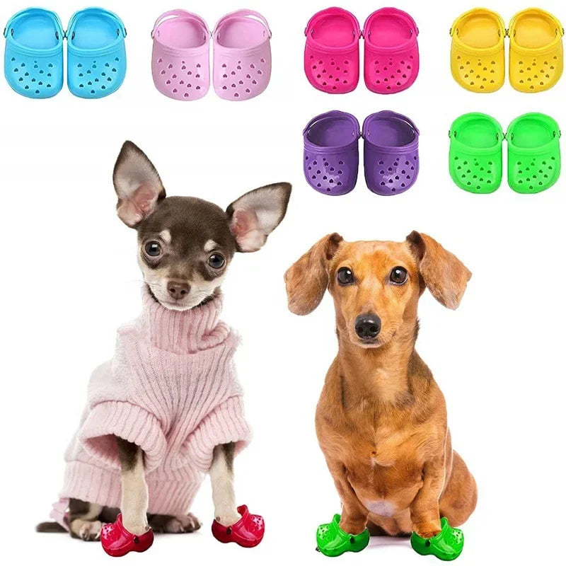 Pair Small Cute 3D Mini Sandal Slipper Plastic Lovely Beach Shoes Croc Hole Pet Shoe dogs accessoires pets puppy pets pet items