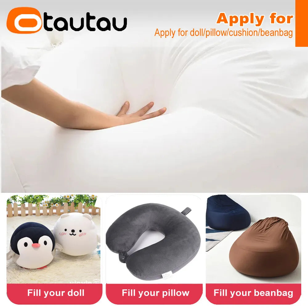 OTAUTAU 150/180/210/240L EPS Ball Filler for 2/3ft Beanbag Pouf 1-3-5mm Polyester Pillow Cushion Bean Bag Chair Snow Scene TCLZ1