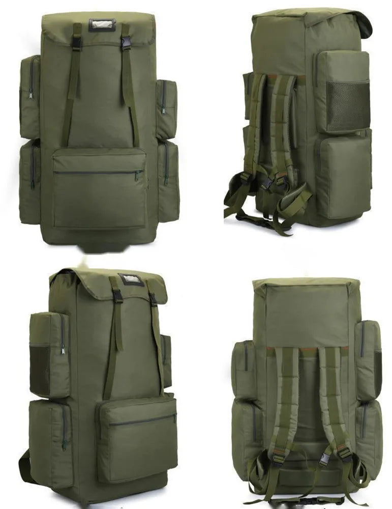 130L Extra Large Capacity Outdoor Backpack Men's Travel Backpack Luggage Bag Check in Camping Exercise Camo Backpack