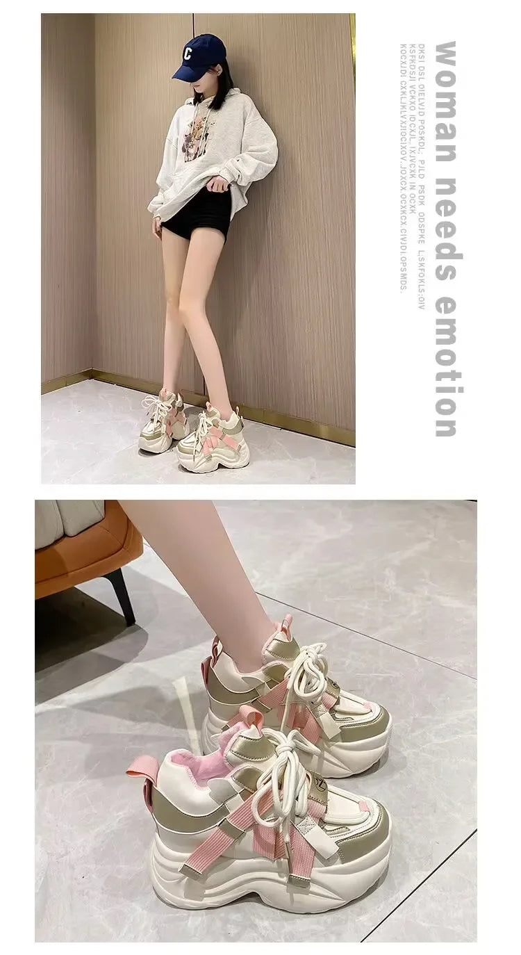 Walking Boots Women Paris Runner Shoes Thick Sole Mesh Breathable Casual Track Daddy Shoes Women Sneakers zapatillas de deporte