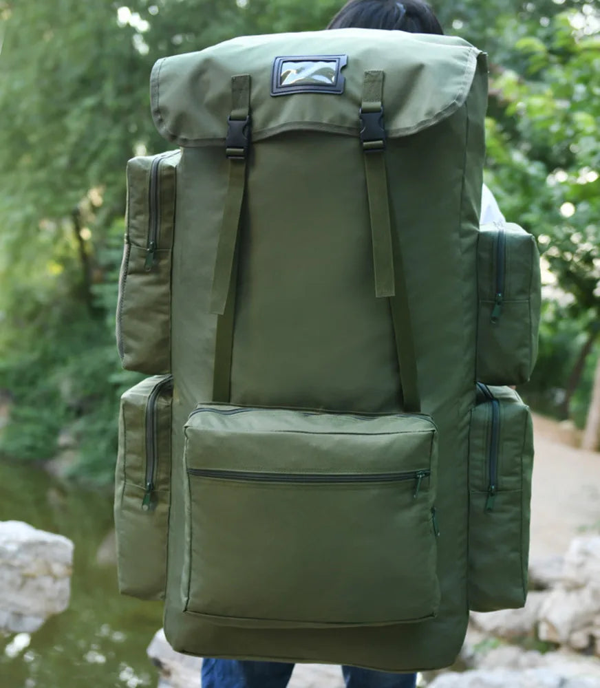 130L Extra Large Capacity Outdoor Backpack Men's Travel Backpack Luggage Bag Check in Camping Exercise Camo Backpack