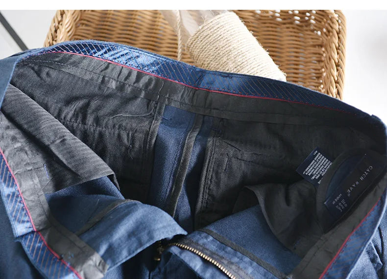 Top Selling Product In 2023 Spring Summer New Fashion 100% Linen Casual Pants Men Clothing Loose Straight Oversize Trousers