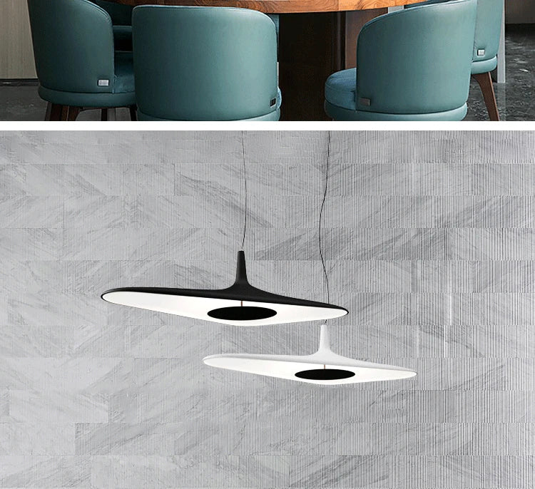 Italian Design Irregular Pendant Light for Dining Table Living Room Restaurant Black White Hanging Light Kitchen Island Lighting