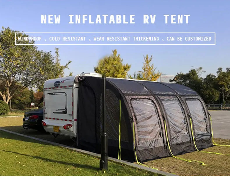 Waterproof People Camping Inflatable Caravan Air Tent Caravan RV Awning