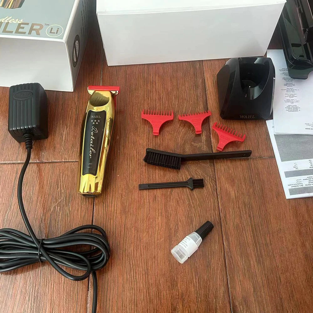 Wahl 8171 Professional 5-Star Cordless Detailer Li Hair Trimmer Extra-Wide T-Blade For Barbers