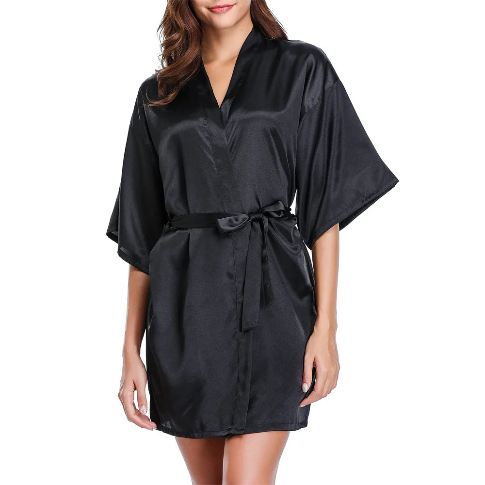 Long Robe Sleepwear Female Sexy Leopard Morning Gown Long Kimono Bathrobe Gown Women Satin Nightwear Nightgown Loungewear