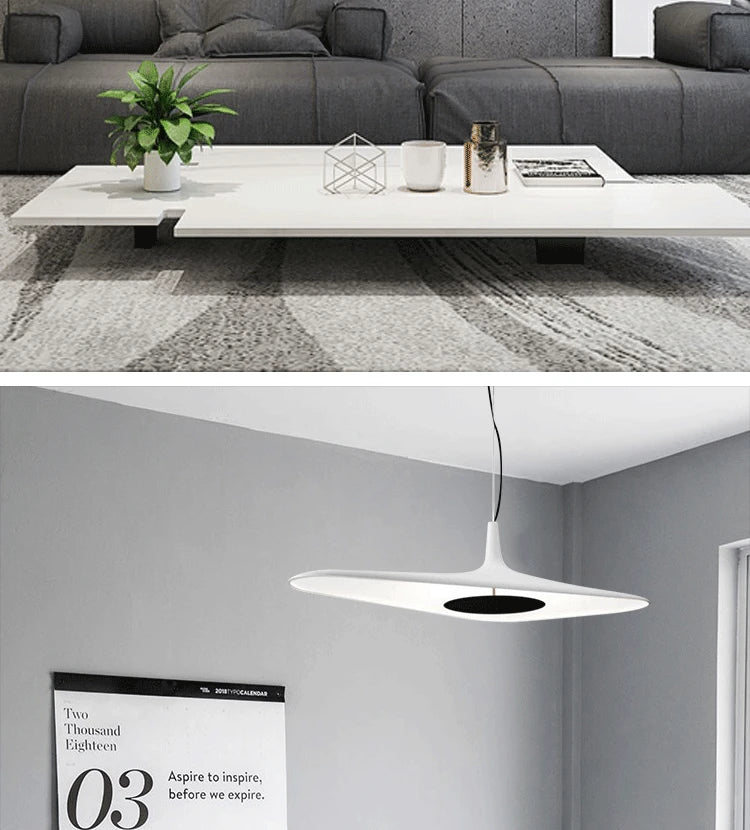Italian Design Irregular Pendant Light for Dining Table Living Room Restaurant Black White Hanging Light Kitchen Island Lighting