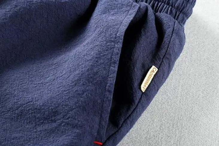 Fashion New In Sale Trousers for Men Cotton Linen Wrinkle Black Summer Casual Pants Man Korean Style Aesthetic Stylish Trend Y2k