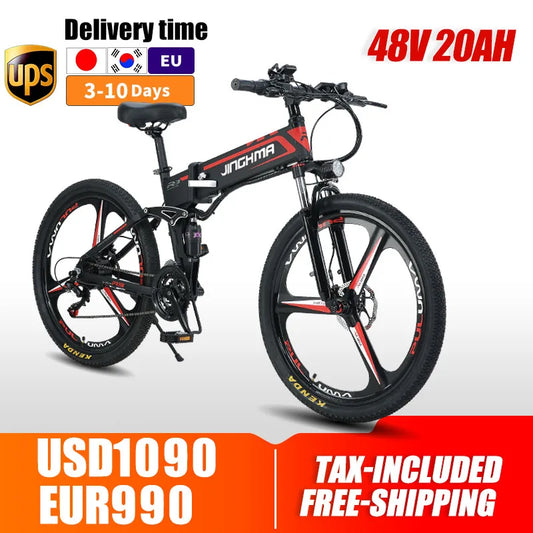 Bicycles bike electric bicycle Mountain ebike folding Foldable 800w  48V20ah lithium battery adult Bikes 26inch e bike mtb